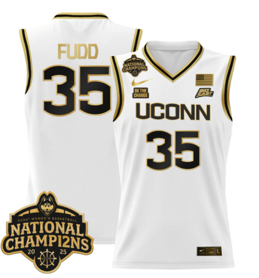 Azzi Fudd Jersey #35 UConn Huskies 2025 National Champions Patch Stitched Basketball - Image 3