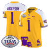 Aaron Anderson Jersey #1 LSU Tigers 2024 Texas Bowl Stitched Football