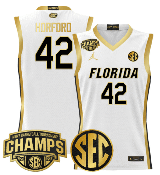 Al Horford Jersey #42 Florida Gators 2025 Tournament Champions Patch Basketball Stitched - Image 3