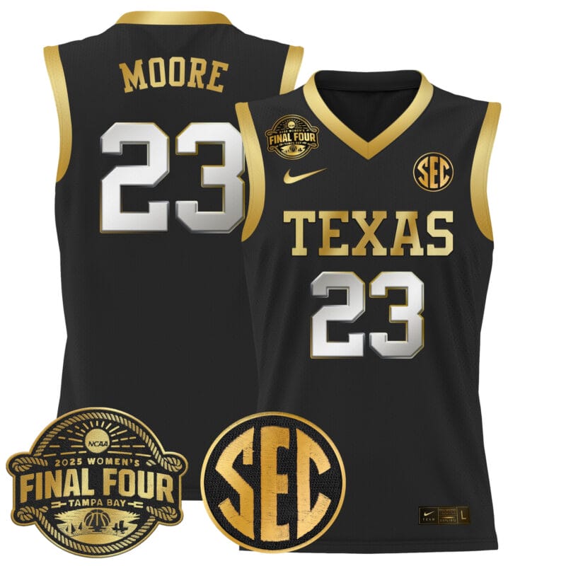 Aaliyah Moore Jersey #23 Texas Longhorns 2025 Sec Final Four Patch Basketball Stitched 14 Aaliyah Moore Jersey #23 Texas Longhorns 2025 Sec Final Four Patch Basketball Stitched
