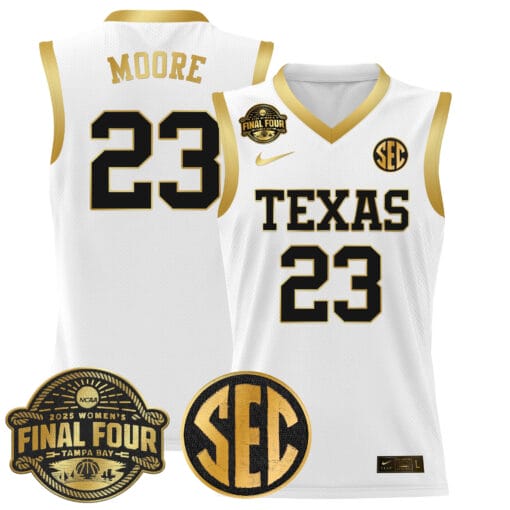 Aaliyah Moore Jersey #23 Texas Longhorns 2025 Sec Final Four Patch Basketball Stitched - Image 5