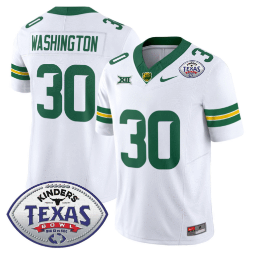 Bryson Washington Jersey #30 Baylor Bears 2024 Texas Bowl All Stitched Football - Image 4