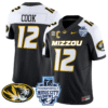 Brady Cook Jersey #12 Missouri Tigers 2024 Music City Bowl Stitched Football