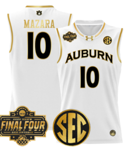 Baker Mazara Jersey #10 Auburn Tigers 2025 Final Four Patch Stitched Basketball 7 BTWVALS