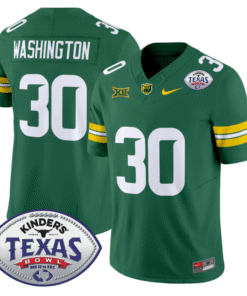 Alternative view of Bryson Washington Jersey #30 Baylor Bears 2024 Texas Bowl All Stitched Football