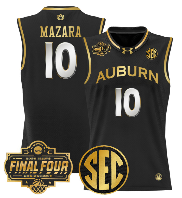 Baker Mazara Jersey #10 Auburn Tigers 2025 Final Four Patch Stitched Basketball 14 Baker Mazara Jersey #10 Auburn Tigers 2025 Final Four Patch Stitched Basketball