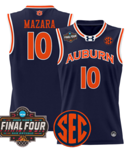 Baker Mazara Jersey #10 Auburn Tigers 2025 Final Four Patch Stitched Basketball 9 BYGJQFV