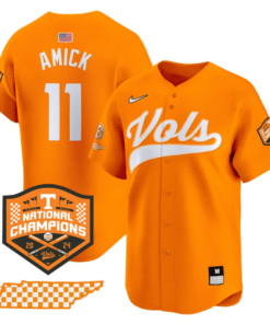 Billy Amick Jersey 11 Tennessee Vols 2024 Champions Stitched Orange