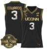 Aaliyah Edwards Jersey #3 UConn Huskies 2025 Big Eat Final Four Patch Stitched Basketball