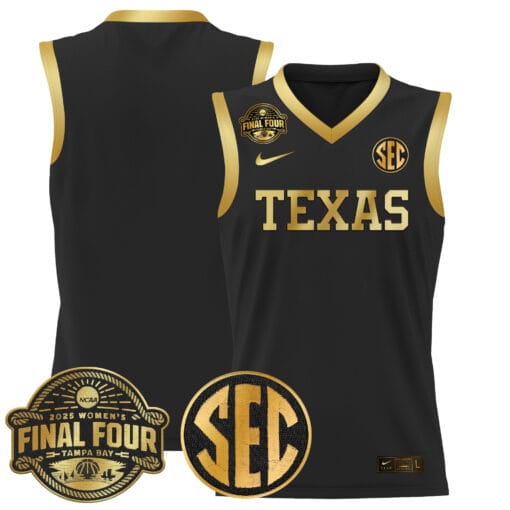 Team Jersey Texas Longhorns 2025 Sec Final Four Patch Basketball Stitched