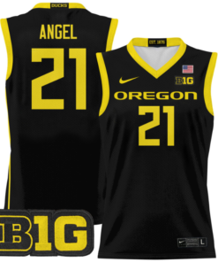 Brandon Angel Jersey #21 Oregon Ducks 2024 Lightweight Basketball All Stitched 10 Brandon Angel Jersey 21 Oregon Ducks 2024 Lightweight Basketball Black