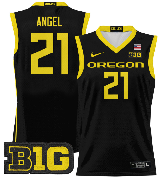 Brandon Angel Jersey #21 Oregon Ducks 2024 Lightweight Basketball All Stitched 5 Brandon Angel Jersey #21 Oregon Ducks 2024 Lightweight Basketball All Stitched - Image 5