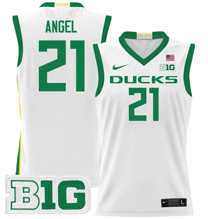 Brandon Angel Jersey #21 Oregon Ducks 2024 Lightweight Basketball All Stitched 2 Brandon Angel Jersey #21 Oregon Ducks 2024 Lightweight Basketball All Stitched - Image 2