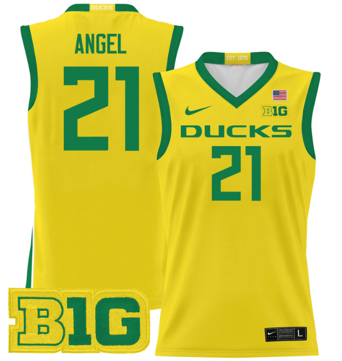 Brandon Angel Jersey #21 Oregon Ducks 2024 Lightweight Basketball All Stitched 6 Brandon Angel Jersey #21 Oregon Ducks 2024 Lightweight Basketball All Stitched - Image 6