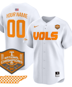 Custom Tennessee Volunteers Jersey World Series Champions Stitched Baseball 9 C2B4H6A