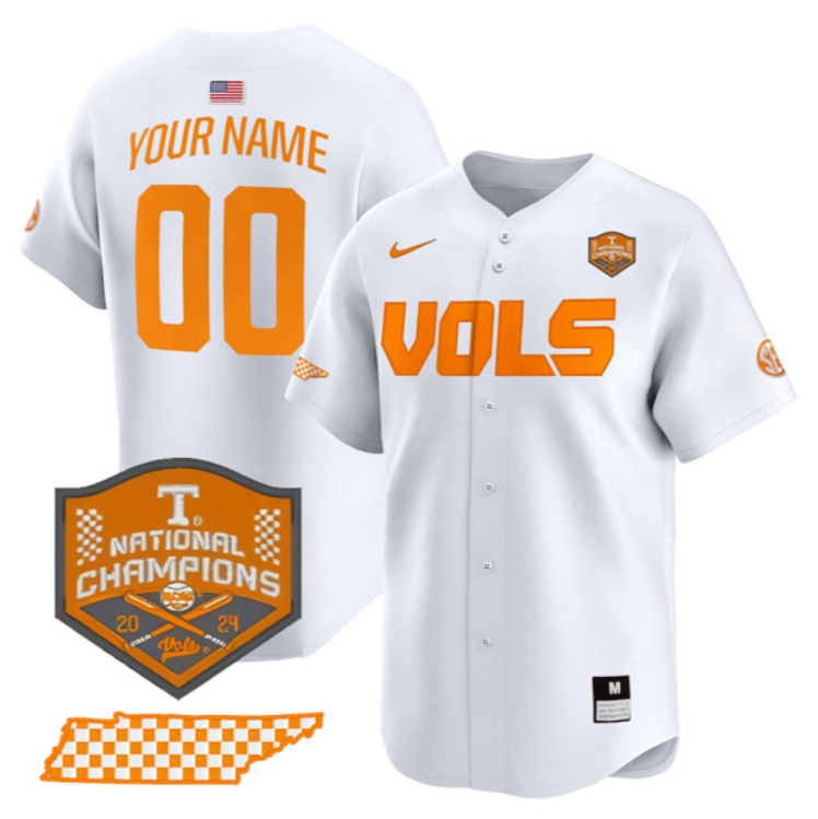 Custom Tennessee Volunteers Jersey World Series Champions Stitched Baseball 3 Custom Tennessee Volunteers Jersey World Series Champions Stitched Baseball - Image 3