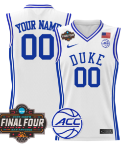 Alternative view of Custom Duke Blue Devils Jersey 2025 Final Four Patch Basketball All Stitched