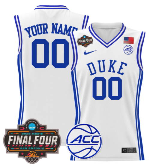 Custom Duke Blue Devils Jersey 2025 Final Four Patch Basketball All Stitched - Image 2