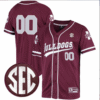 Custom Mississippi State Bulldogs Jersey SEC Patch Stitched Baseball