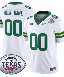 Alternative view of Custom Baylor Bears Jersey 2024 Texas Bowl Patch All Stitched Football