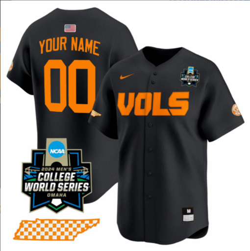 Custom Tennessee Volunteers Jersey College World Series Stitched Baseball - Image 4