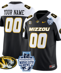 Custom Missouri Tigers Jersey 2024 Music City Bowl Stitched Football