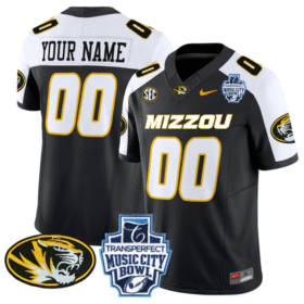 Custom Missouri Tigers Jersey 2024 Music City Bowl Stitched Football