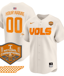 Custom Tennessee Volunteers Jersey World Series Champions Stitched Baseball 11 C733BRB