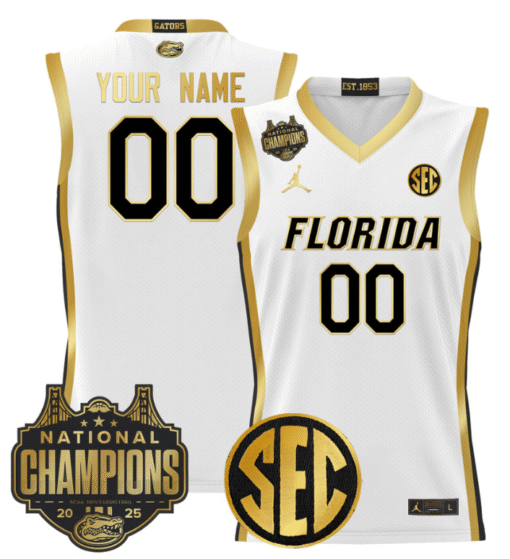 Custom Florida Gators Jersey 2025 National Champions Patch Basketball Stitched - Image 3