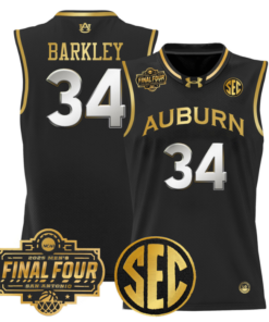 Charles Barkley Jersey #34 Auburn Tigers 2025 Final Four Patch Basketball Stitched