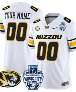 Alternative view of Custom Missouri Tigers Jersey 2024 Music City Bowl Stitched Football