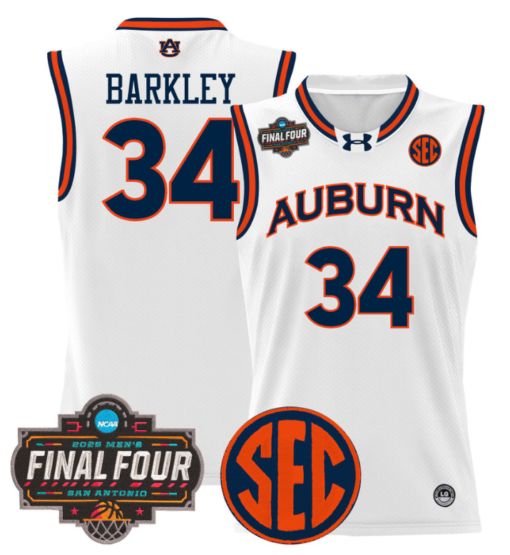 Charles Barkley Jersey #34 Auburn Tigers 2025 Final Four Patch Basketball Stitched - Image 3