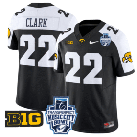 Caitlin Clark Jersey #22 Iowa Hawkeyes 2024 Music City Bowl All Stitched Football