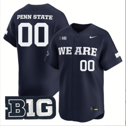 Custom Penn State Nittany Lions Jersey BIG Patch Stitched Baseball - Image 3