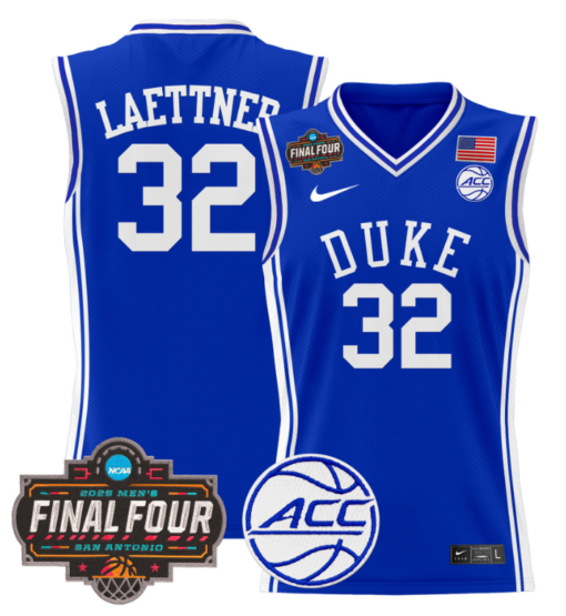 Christian Laettner Jersey #32 Duke Blue Devils 2025 Final Four Patch Basketball All Stitched - Image 3