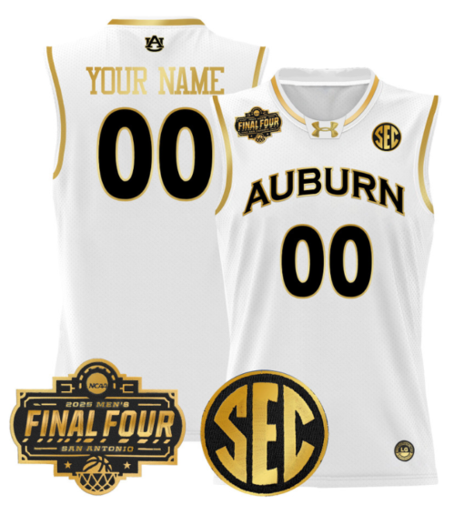 Custom Auburn Tigers Jersey 2025 Final Four Patch Basketball Stitched - Image 3