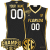 Custom Florida Gators Jersey 2025 SEC Tournament Champions Basketball Stitched