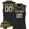 Custom UConn Huskies Jersey 2025 National Champions Patch Stitched Basketball
