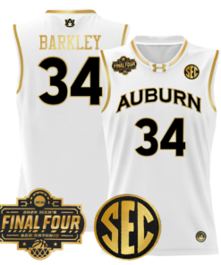Alternative view of Charles Barkley Jersey #34 Auburn Tigers 2025 Final Four Patch Basketball Stitched