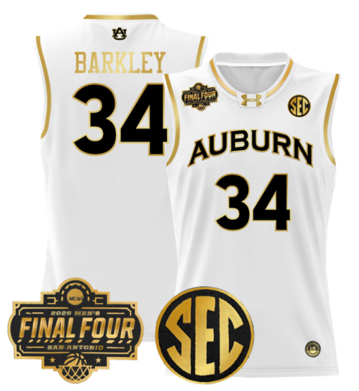 Charles Barkley Jersey #34 Auburn Tigers 2025 Final Four Patch Basketball Stitched - Image 2