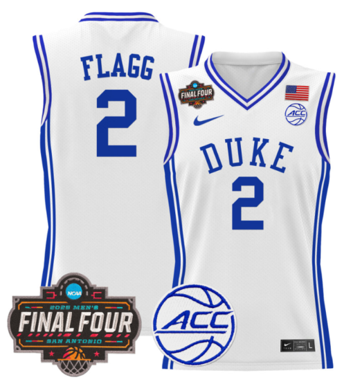 Cooper Flagg Jersey #2 Duke Blue Devils 2025 Final Four Patch Basketball All Stitched - Image 2