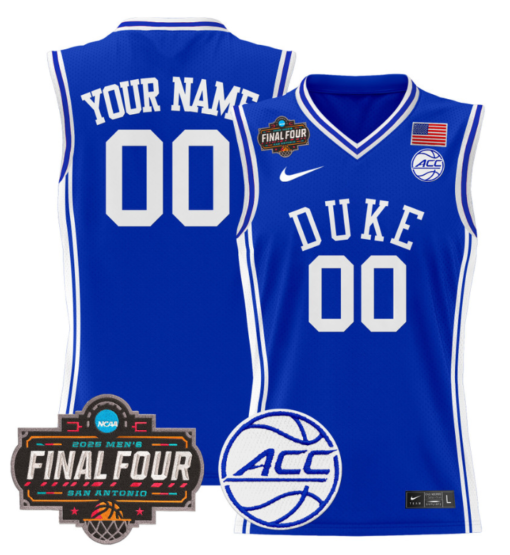 Custom Duke Blue Devils Jersey 2025 Final Four Patch Basketball All Stitched - Image 3