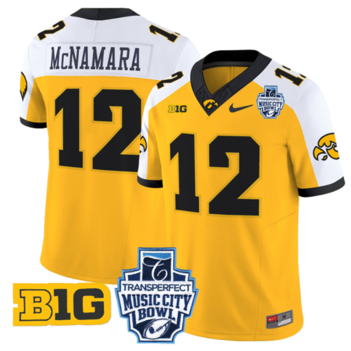 Cade McNamara Jersey #12 Iowa Hawkeyes 2024 Music City Bowl All Stitched Football - Image 4