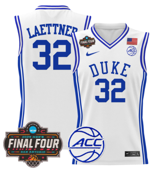 Christian Laettner Jersey #32 Duke Blue Devils 2025 Final Four Patch Basketball All Stitched - Image 2