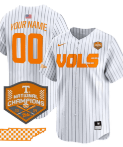 Custom Tennessee Volunteers Jersey World Series Champions Stitched Baseball 12 CO069IA