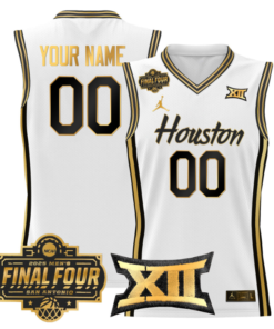 Alternative view of Custom Houston Cougars Jersey 2025 Final Four Patch Basketball Stitched