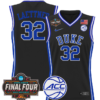 Christian Laettner Jersey #32 Duke Blue Devils 2025 Final Four Patch Basketball All Stitched