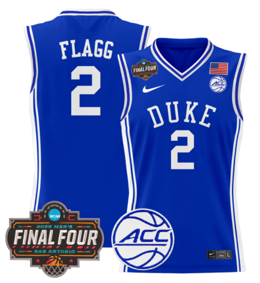 Cooper Flagg Jersey #2 Duke Blue Devils 2025 Final Four Patch Basketball All Stitched - Image 3