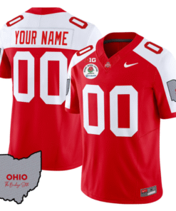 Alternative view of Custom Ohio State Buckeyes Jersey Rose Bowl Vapor Stitched Football