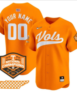 Custom Tennessee Volunteers Jersey World Series Champions Stitched Baseball 13 CT6KN12